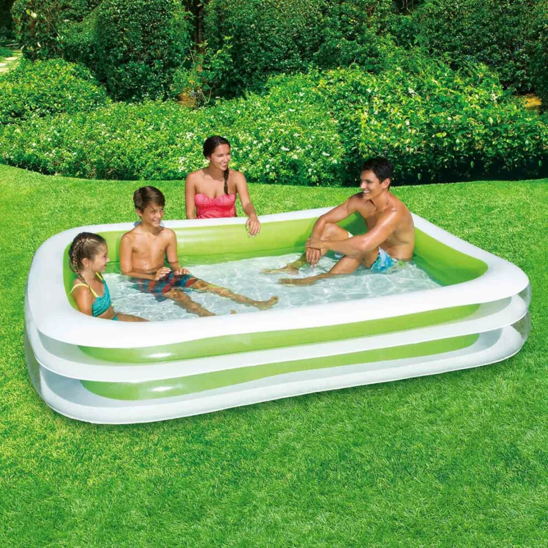 Summer Waves - Deluxe familiezwembad met 2 ringen - 262 x 175 x 46 cm