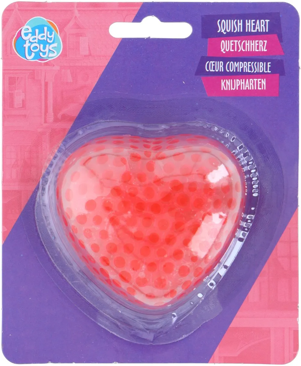 Eddy Toys Squish Heart Knijphart - 1 Stuks - Willekeurige Kleur - afbeelding 2 van 5