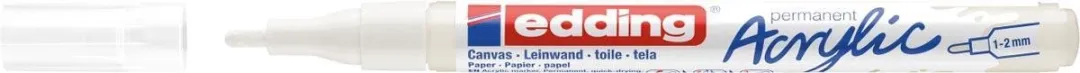 edding e-5300 Acrylmarker Verkeerswit - 10 Stuks