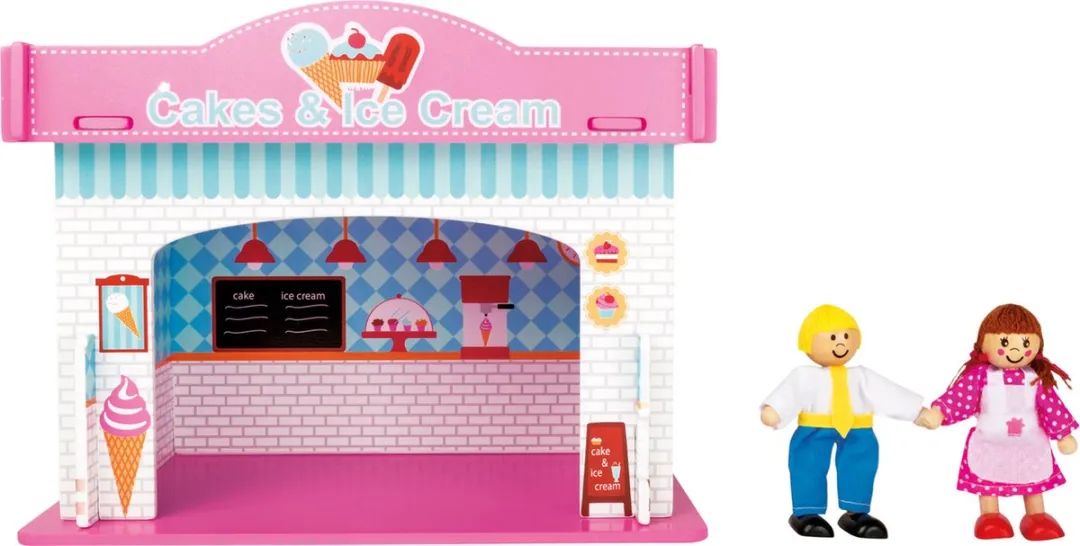 Small foot Speelhuis IJswinkel Houten Poppenhuisaccessoires - 2 Poppen