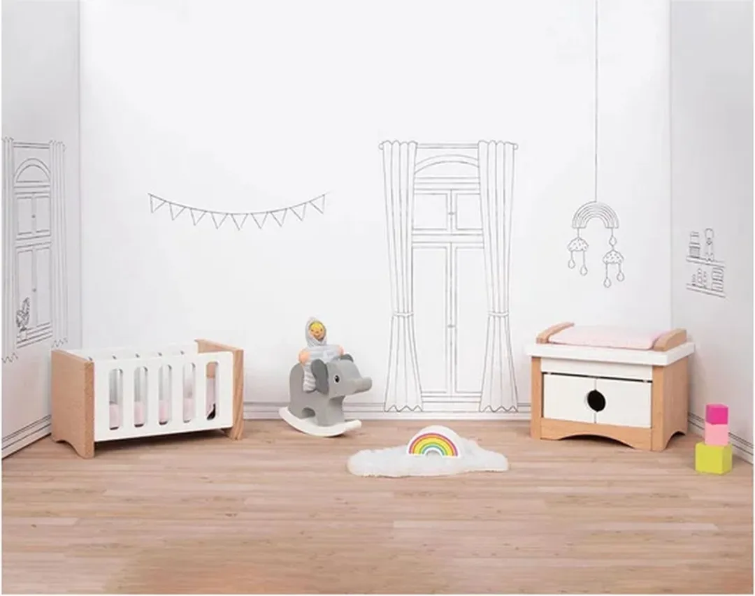 Goki Design Kinderkamer Poppenhuismeubeltjes 12-delig - Meerkleurig