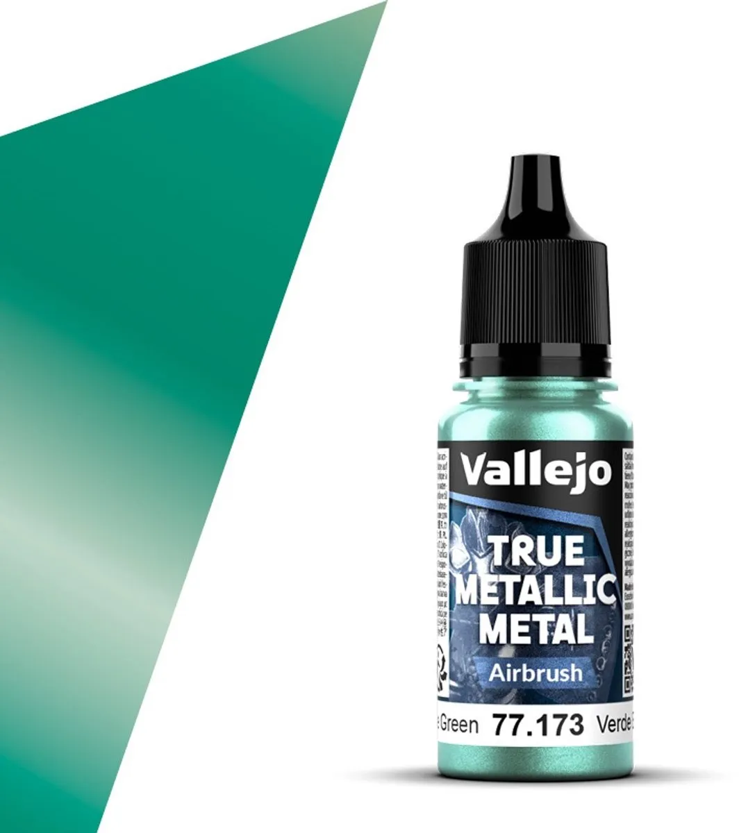 Vallejo Hobbyverf True Metallic Metal Airbrush Kever Groen 18ml