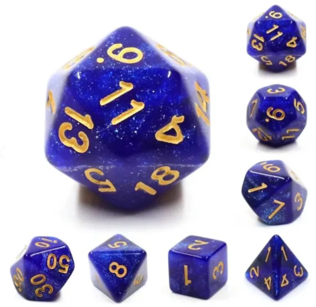 Foam Brain Games Black & Blue Galaxy D&D Dozenset