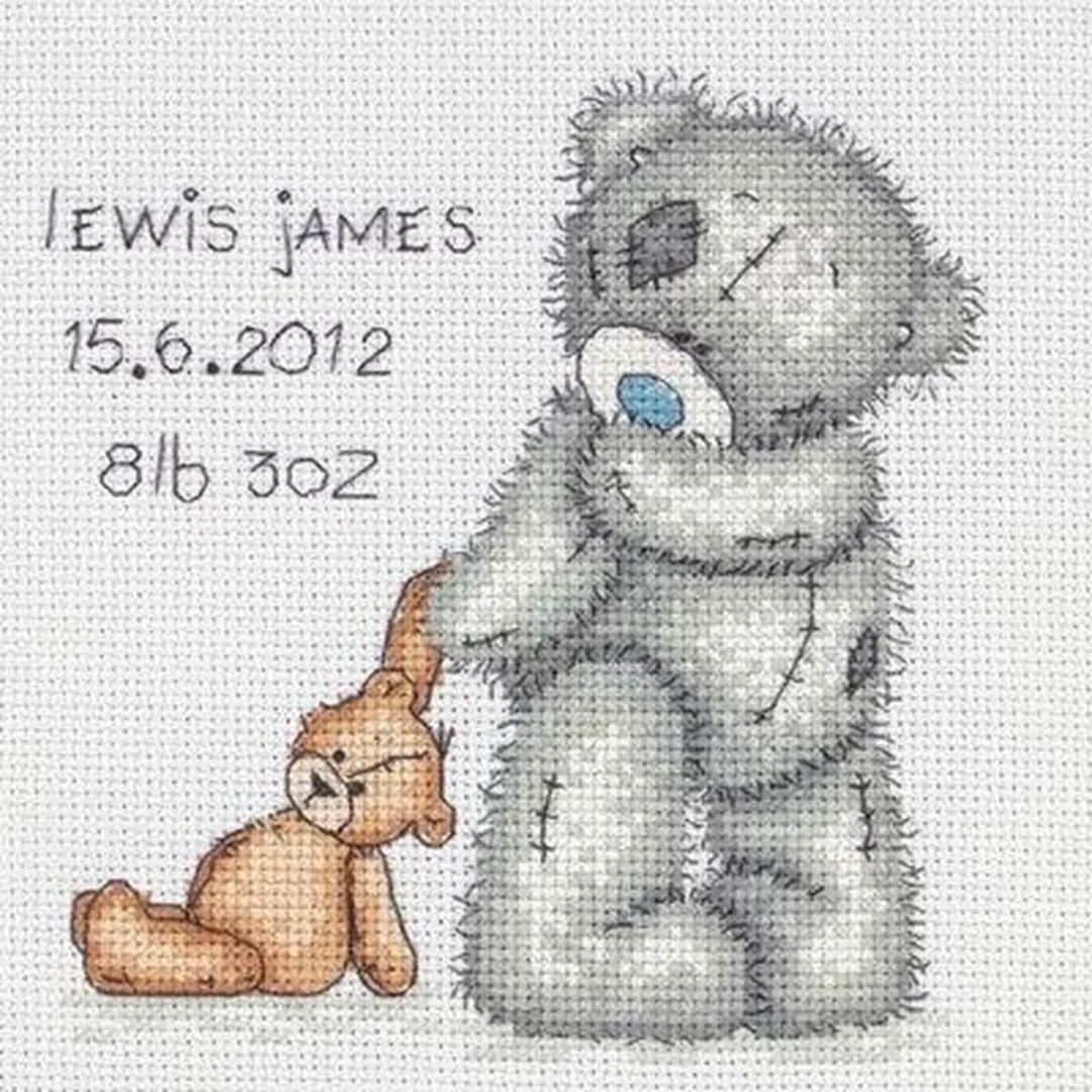 borduurpakket TT220 me to you, geboorte, teddy birth