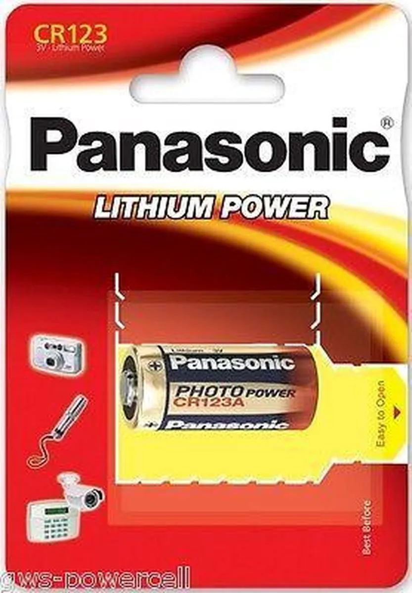 Panasonic CR-123 Lithium Fotobatterij 1550mAh