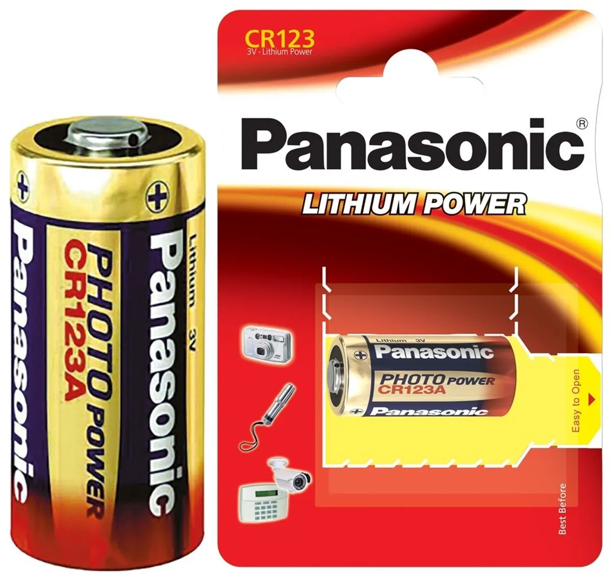 Panasonic CR-123 Lithium Fotobatterij 1550mAh