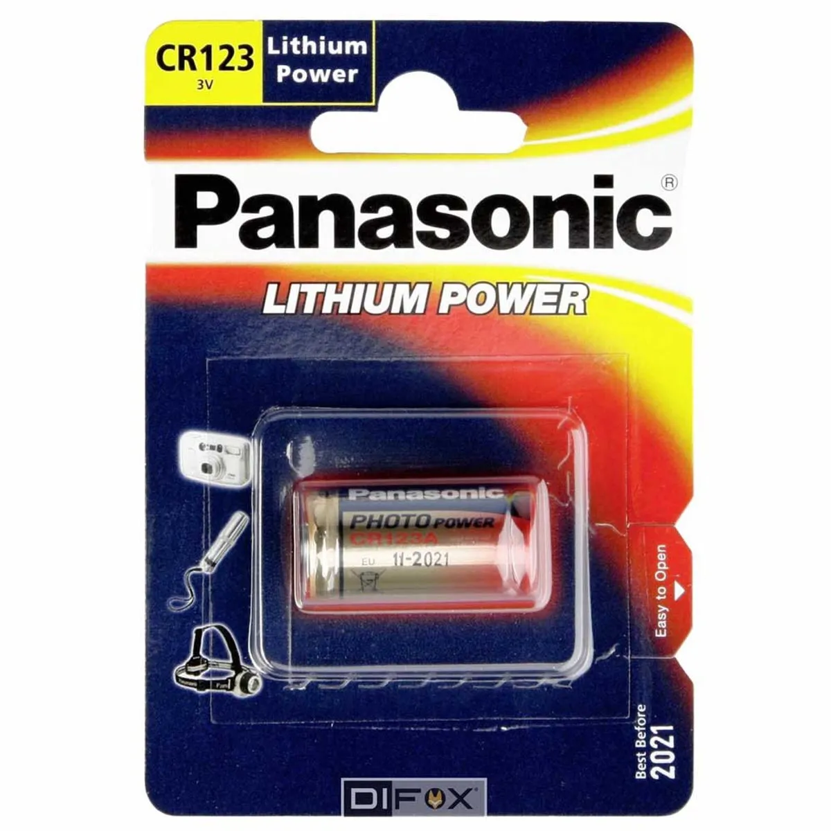 Panasonic CR-123 Lithium Fotobatterij 1550mAh