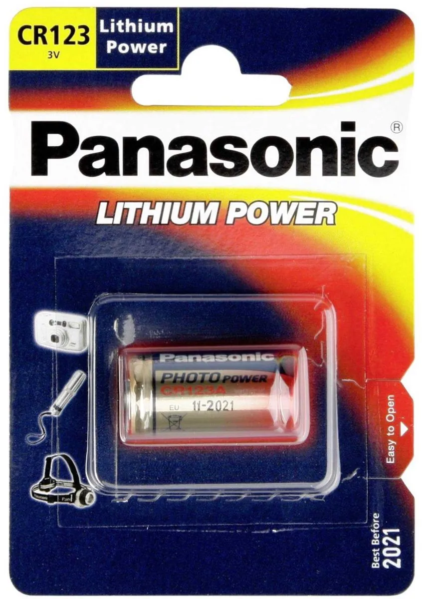 Panasonic CR-123 Lithium Fotobatterij 1550mAh