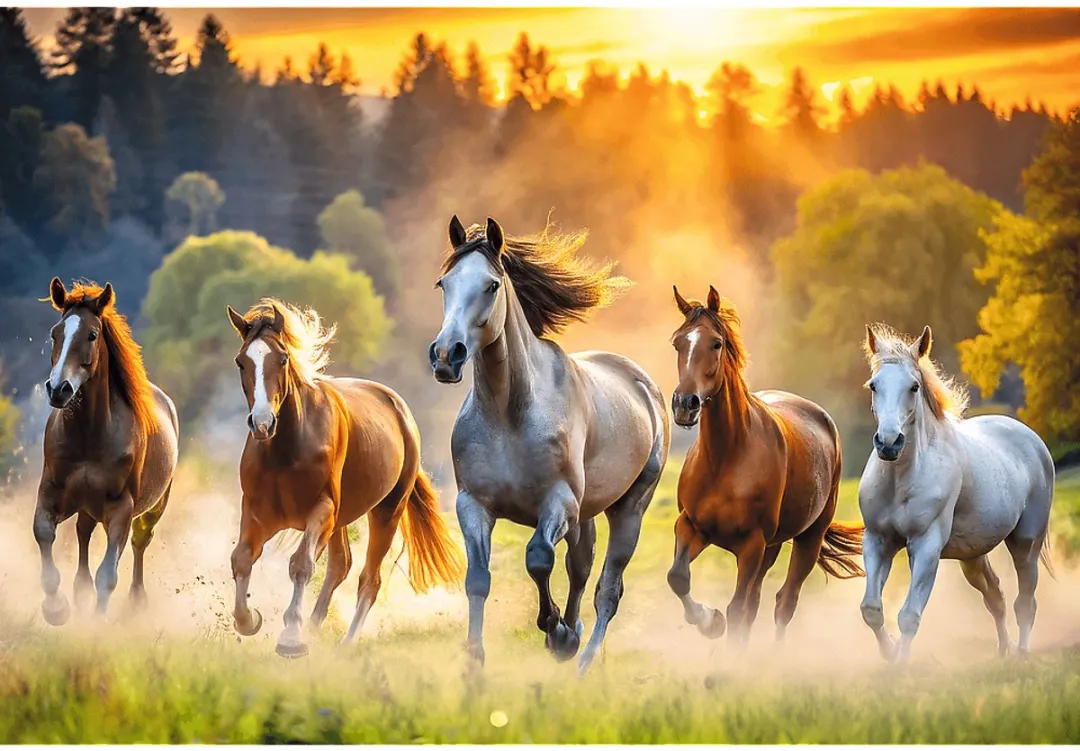 Trefl Puzzel 1500 Stuks Wilde Paarden - FSC Karton