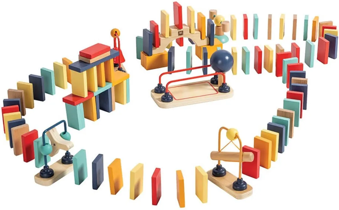 Eurekakids Houten Domino Set 107-delig - Multi