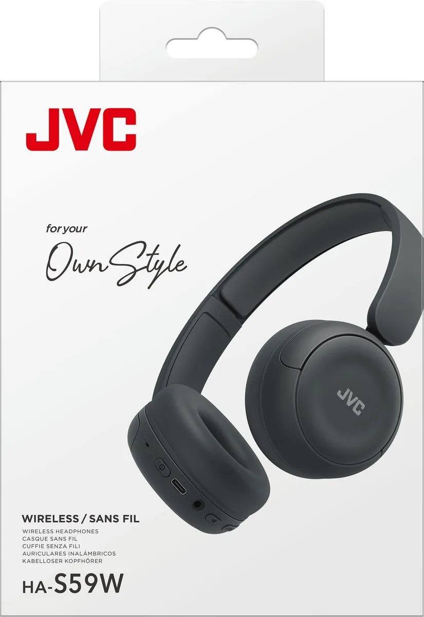 JVC HA-S59W Draadloze Hoofdtelefoon - 50 uur batterij - Zwart