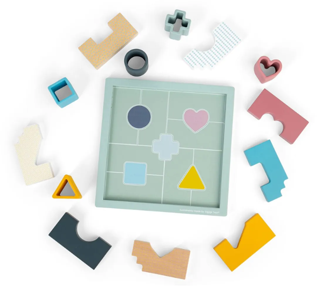 BigJigs Houten Mozaïek Puzzel 1000 Stuks - Multicolor