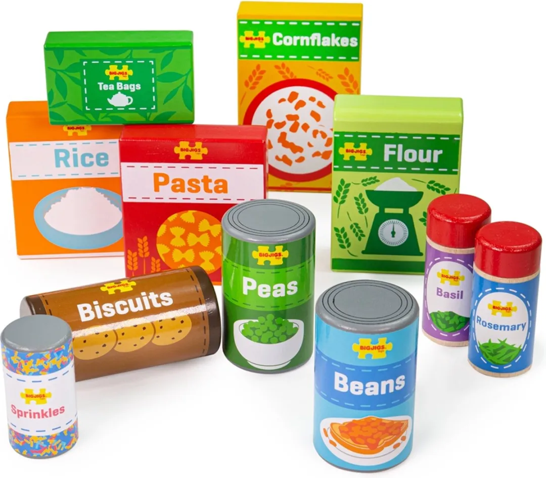 BIGJIGS Speelgoedeten Boodschappen Keukenkast