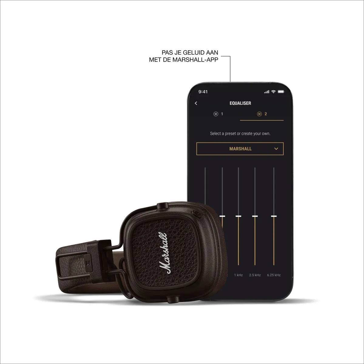 Marshall Major V 228157 On-Ear Bluetooth Koptelefoon - Bruin
