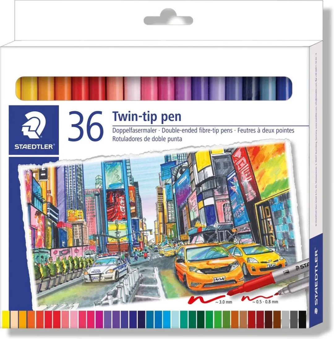 STAEDTLER 3200 Viltstiftset - 36 Kleuren