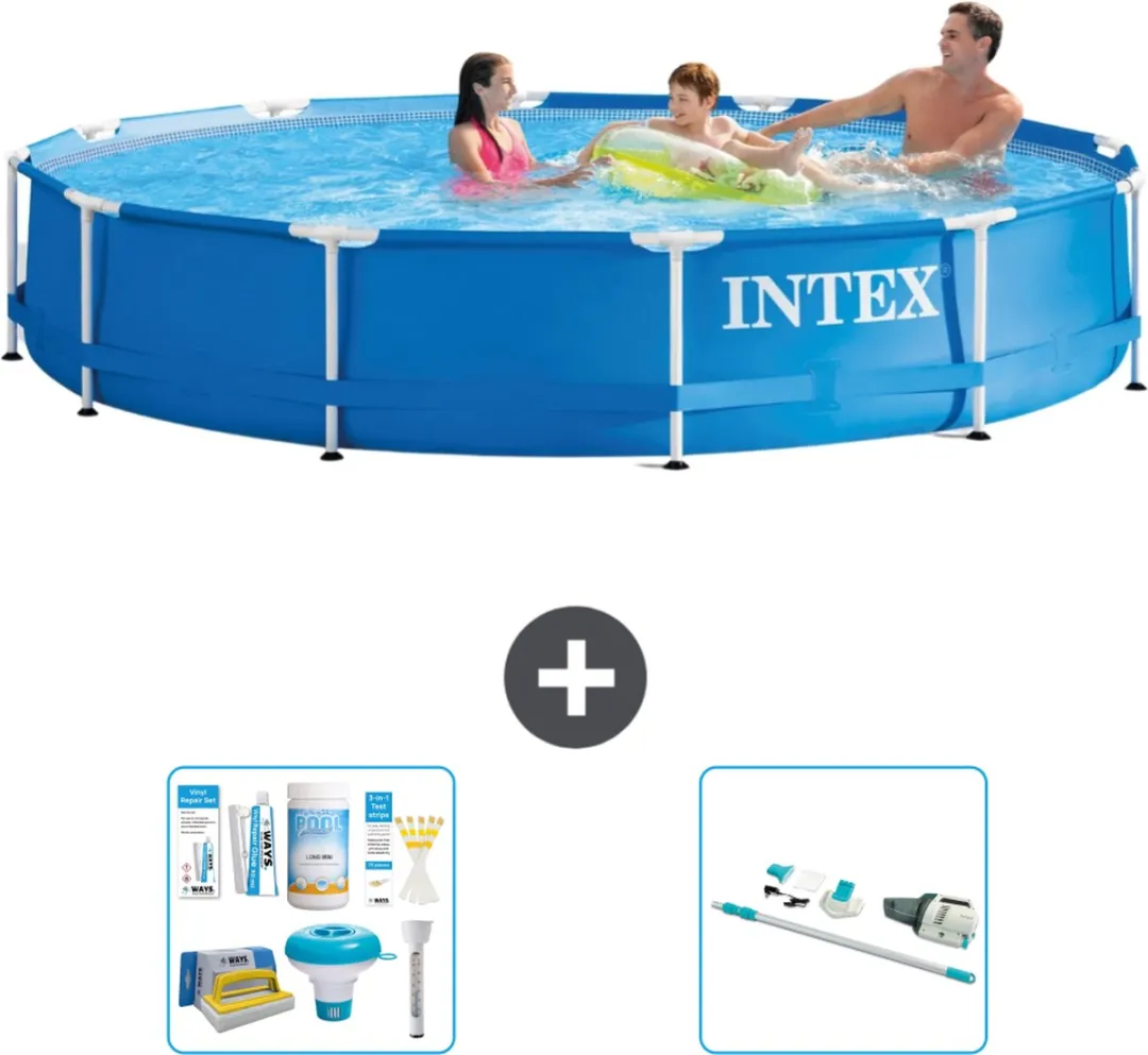 Intex 28210NP-Blauw Rond Frame Zwembad 366x76cm