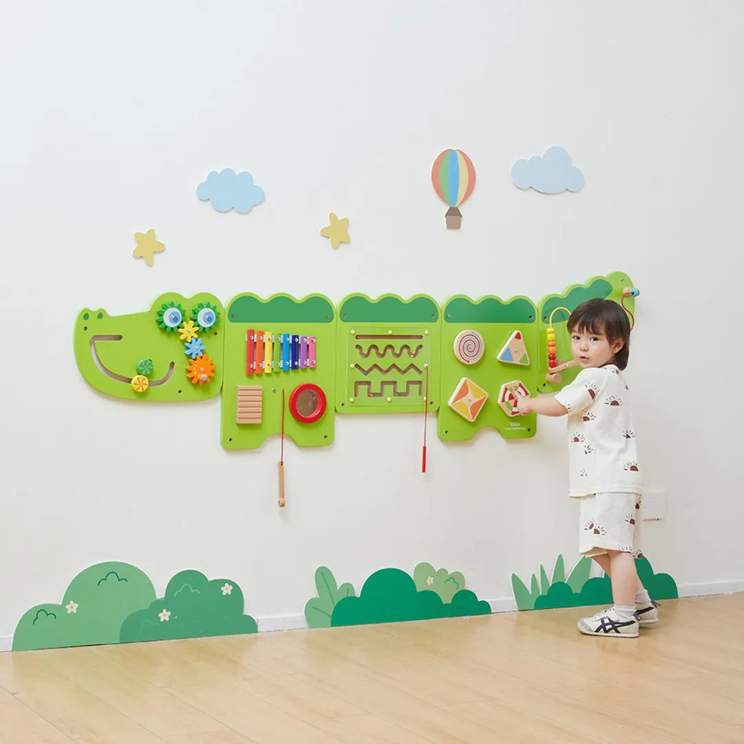 Vigatoys Wandspeelbord Krokodil Junior Groot - 180cm