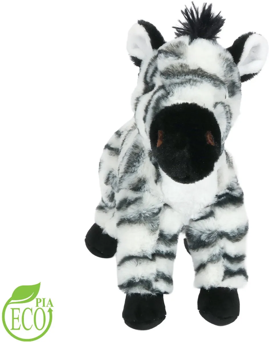 PIA Soft Toys Pluche Eco Knuffel Zebra - 20 cm