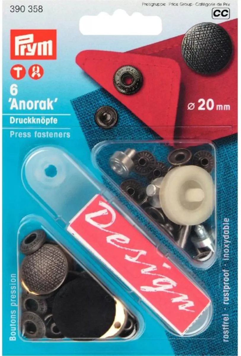 Prym Anorak Spirit Drukknopen 20mm Oudzilver - 6 Stuks