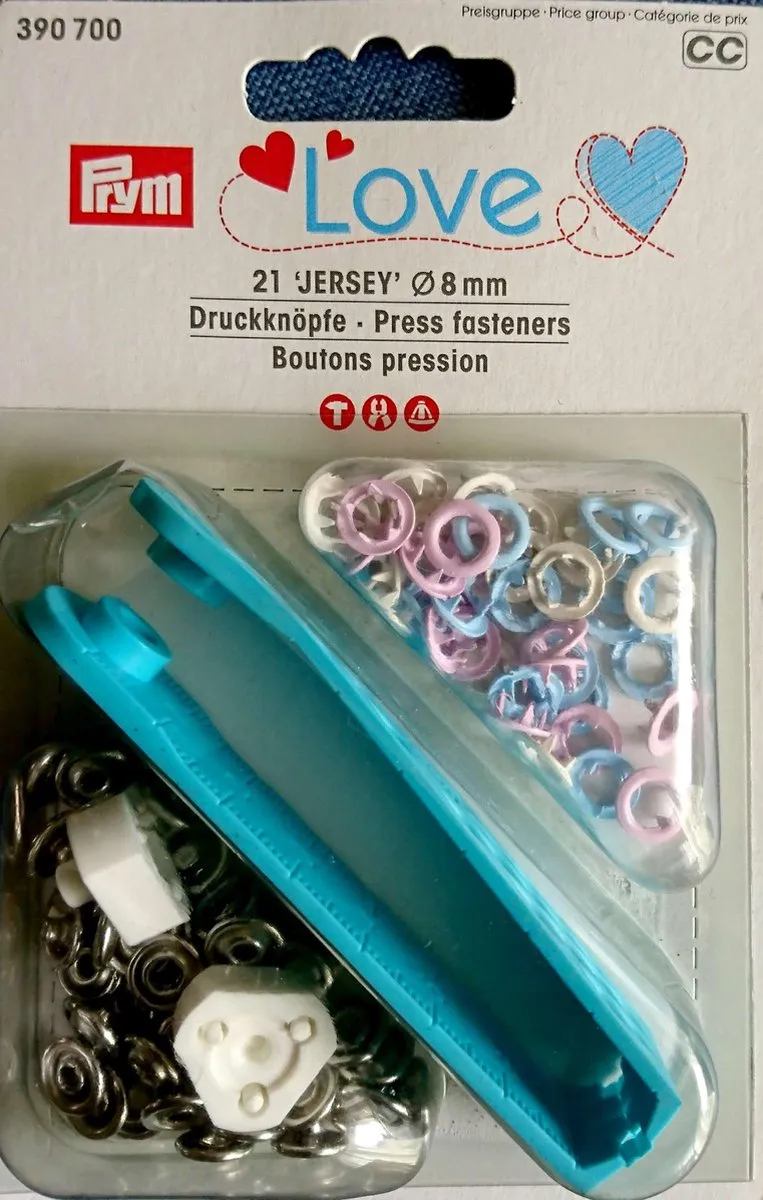 Prym Love Jersey 8mm - Roze/Lichtblauw/Parel