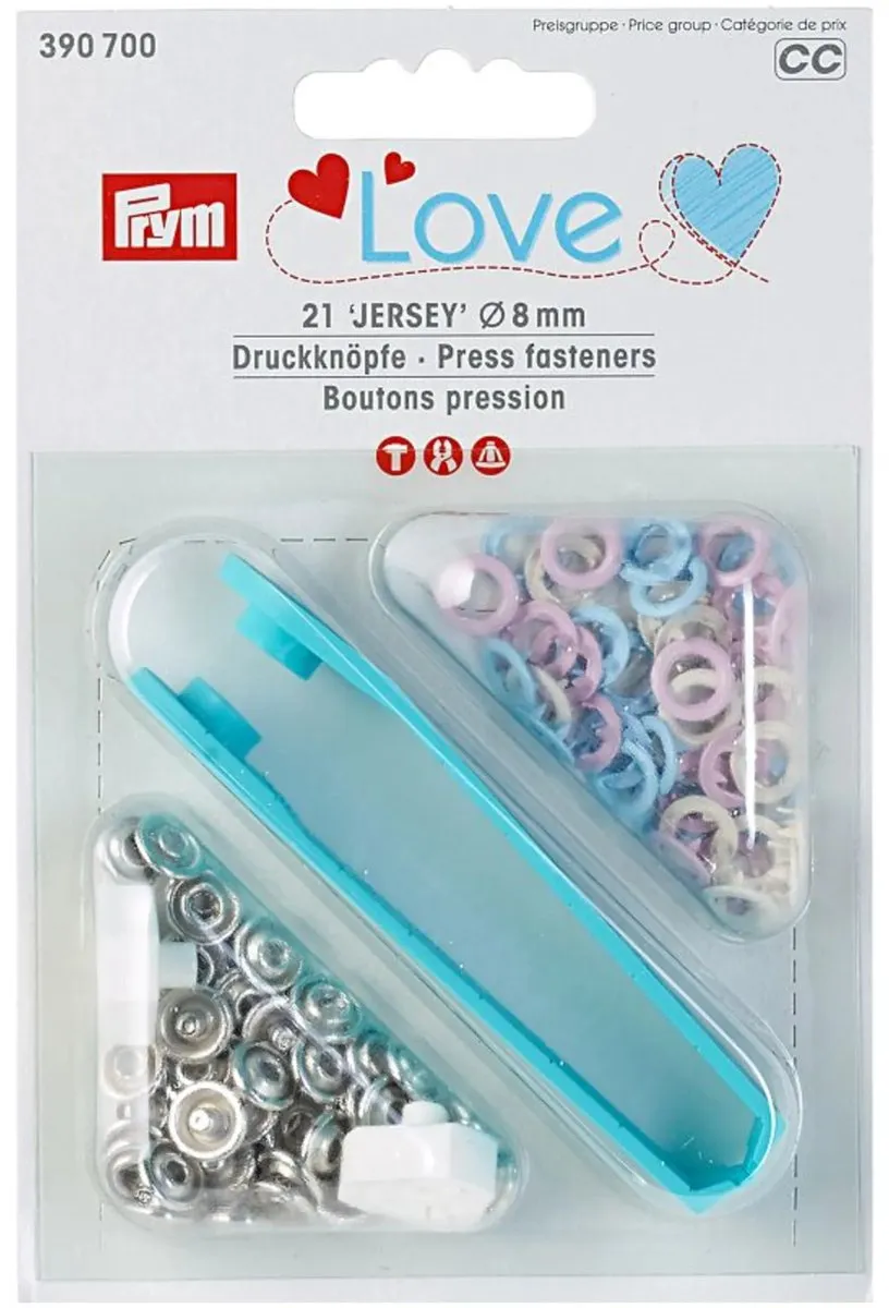 Prym Love Jersey 8mm - Roze/Lichtblauw/Parel - afbeelding 6 van 6