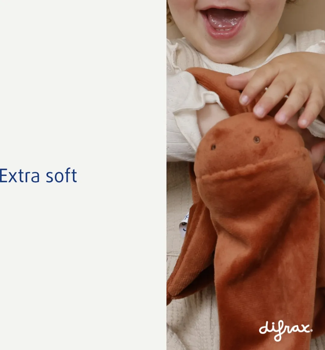 Difrax Knuffeldoekje - Bruin - Pluche knuffels - Vanaf geboorte