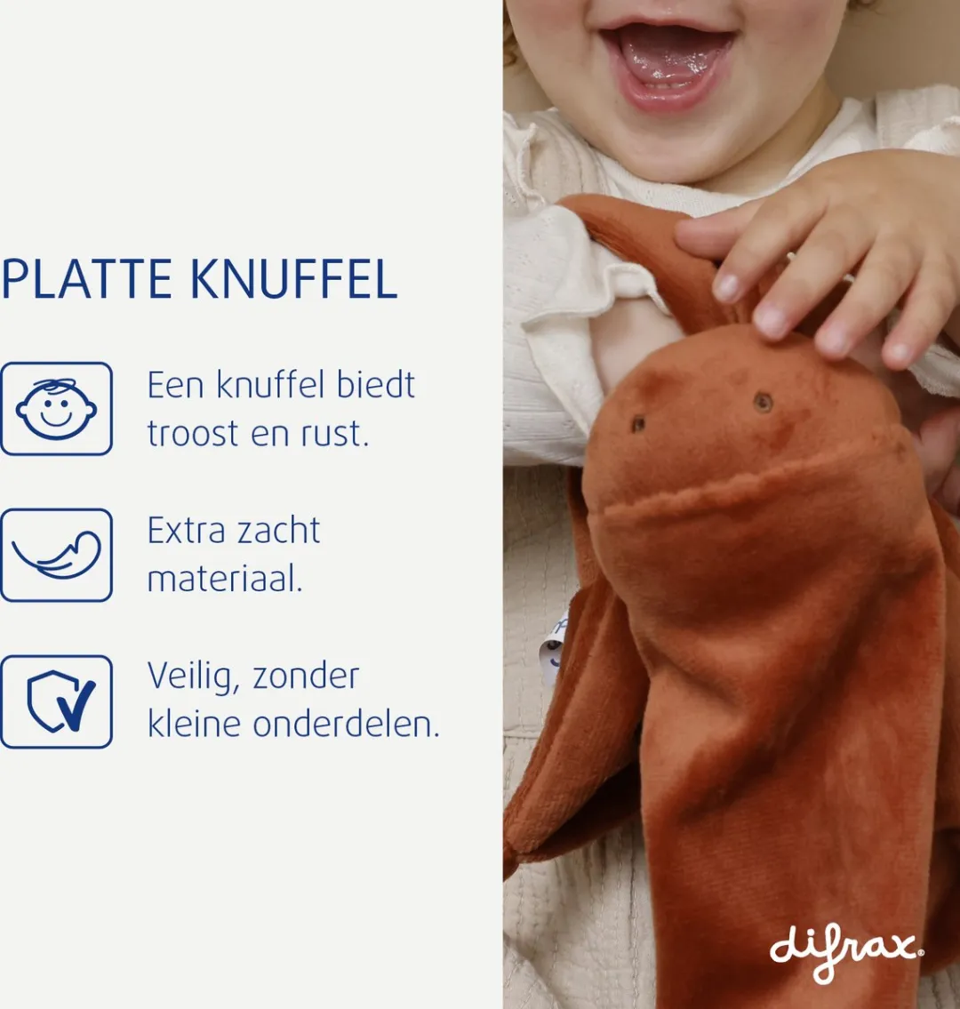Difrax Knuffeldoekje - Bruin - Pluche knuffels - Vanaf geboorte