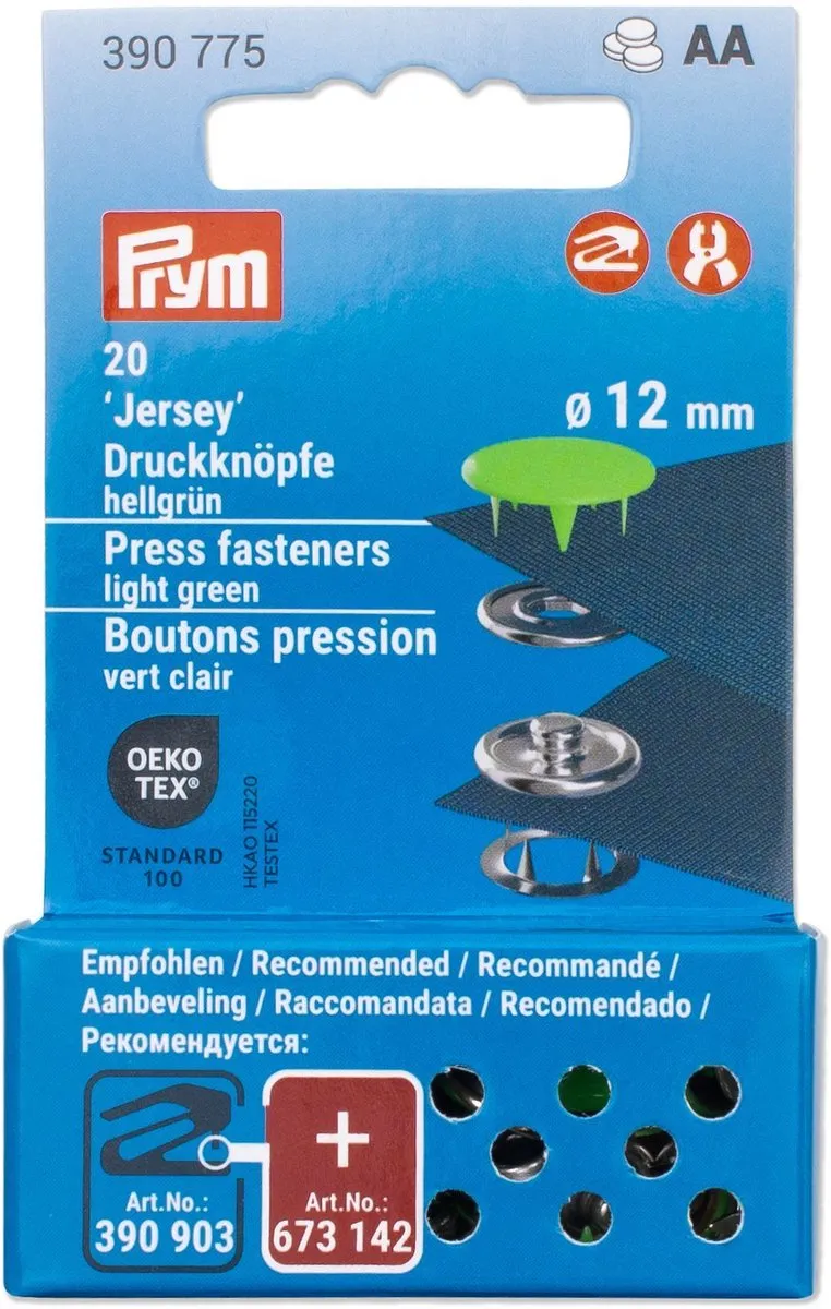 Prym Drukknopen Jersey 12mm - Lichtgroen - afbeelding 2 van 3