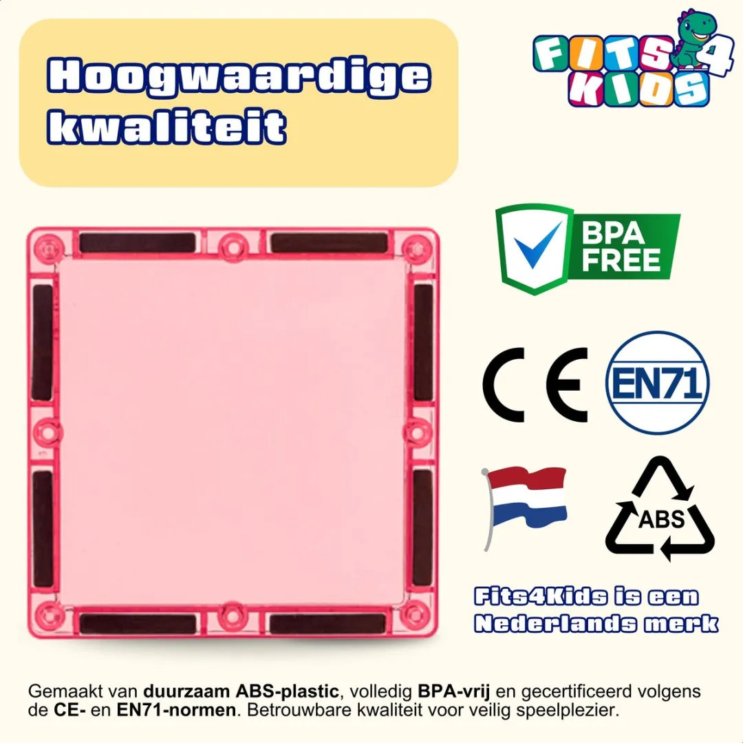 Fits4Kids Magnetische Knikkerbaan - 136 Stuks - Magnetic Tiles - Magnetische Bouwtegels - STEM Speelgoed voor Creatief Bouwen - Knikkerbaan - Magnetische bouwstenen - Constructiespeelgoed - Marble Adventure Track - 3 4 5 6 7 8 9 Jaar