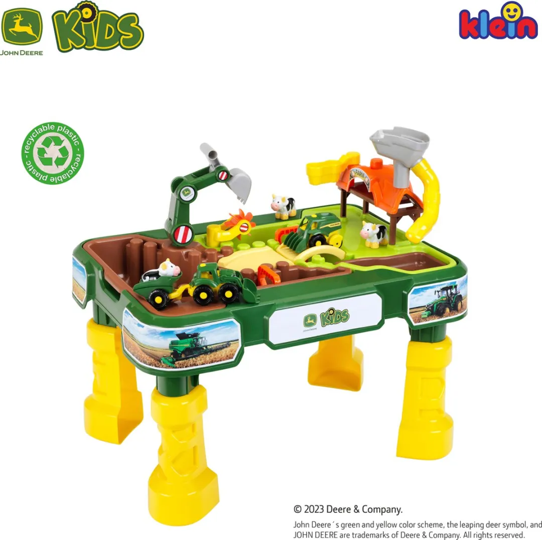 Klein Toys John Deere Zand- en Waterspeeltafel 64x46x60cm - 2in1 Boerderij