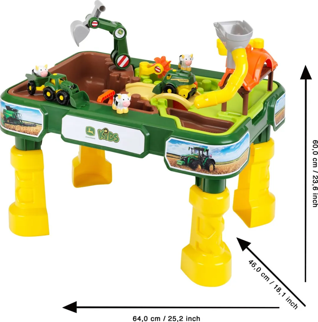 Klein Toys John Deere Zand- en Waterspeeltafel 64x46x60cm - 2in1 Boerderij