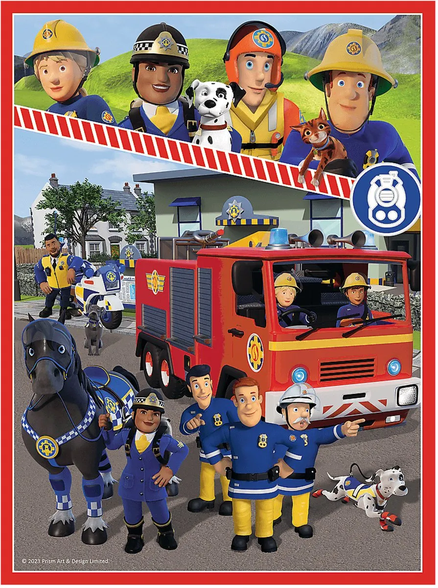 Trefl Fireman Sam Team 2-in-1 Puzzel & Memory - 21 Stuks - Multicolor