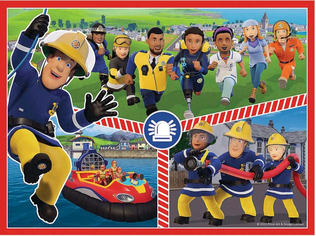 Trefl Fireman Sam Team 2-in-1 Puzzel & Memory - 21 Stuks - Multicolor
