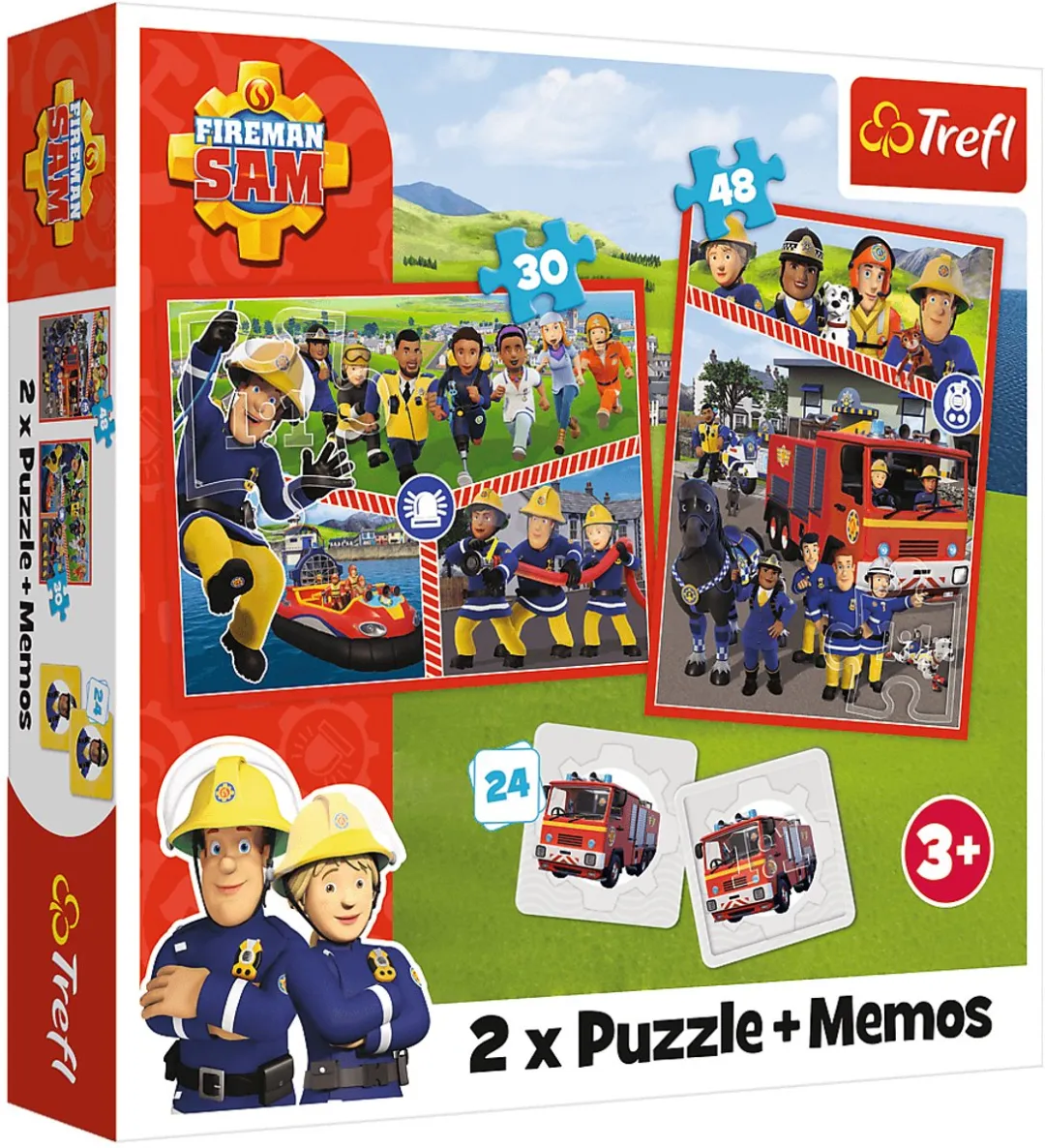 Trefl Fireman Sam Team 2-in-1 Puzzel & Memory