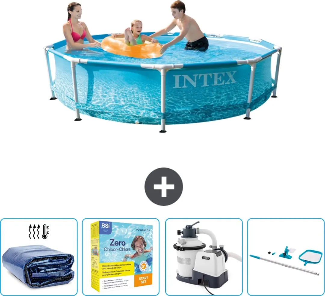 Intex 28206NP-Blauw Rond Frame Zwembad 305x76cm