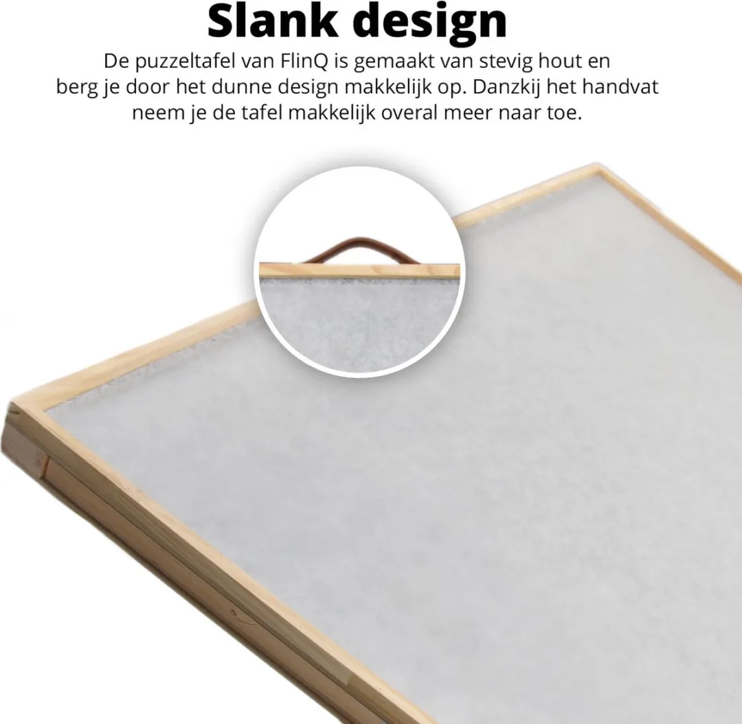 FlinQ Puzzelbord met Sorteersysteem 1500 Stuks - Houten Tafel 89x68,7x4cm - afbeelding 6 van 6