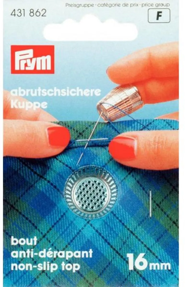 Prym Vingerhoed Zinkdruk Verchroomd 16,0mm - Zilverkleurig