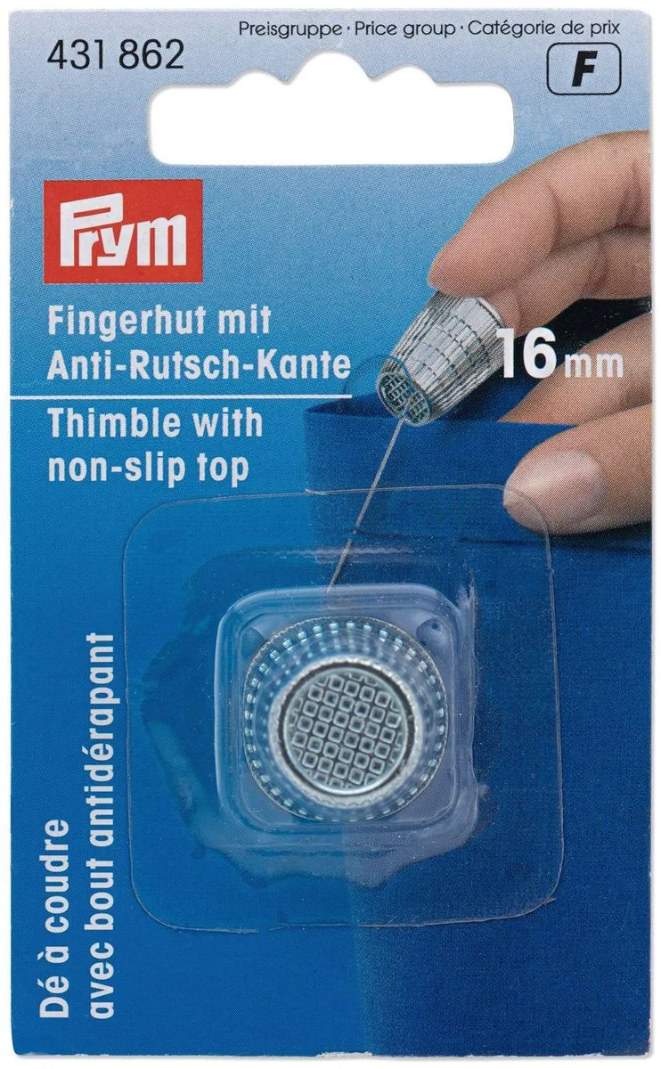 Prym Vingerhoed Zinkdruk Verchroomd 16,0mm - Zilverkleurig