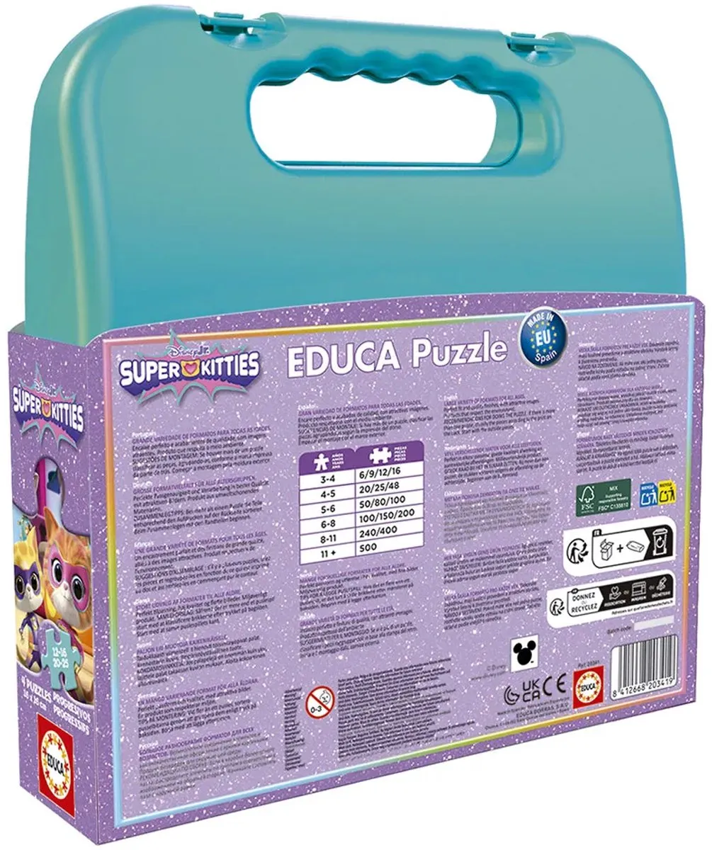 Educa SuperKitties Puzzel - 12 tot 25 Onderdelen
