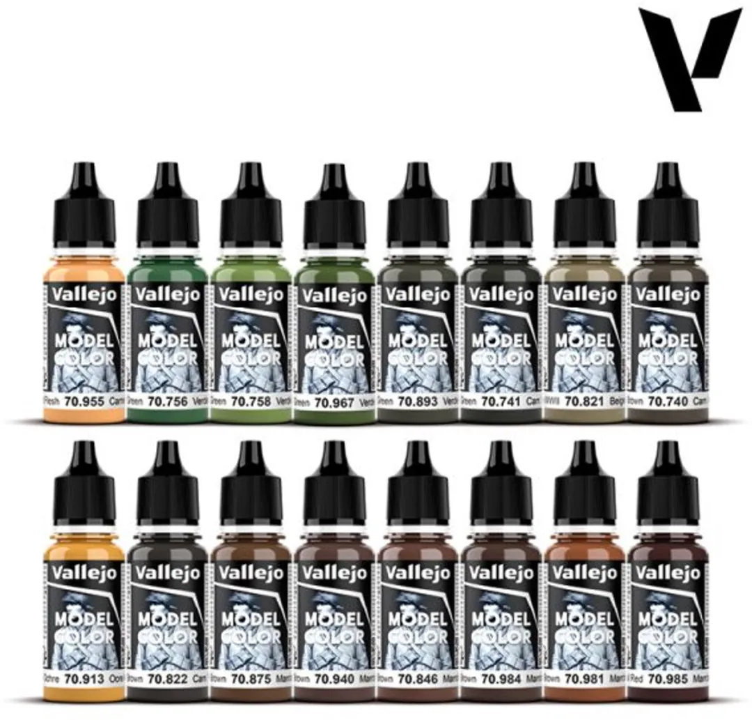 Vallejo Model Color Acrylverf Set 16x18ml - Duitse Camouflage WWII
