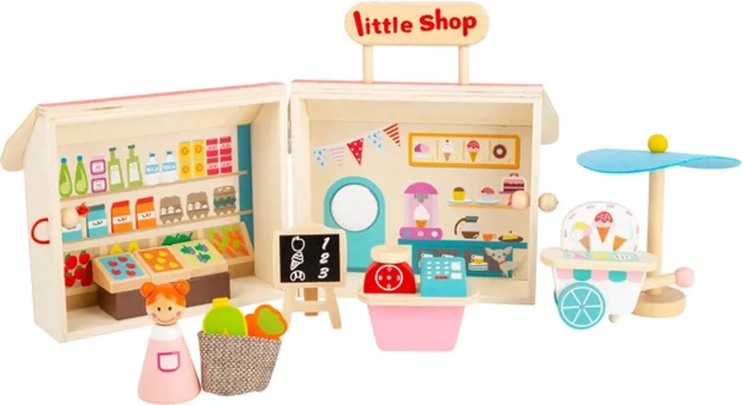 Small Foot Houten Meeneem Speelwinkel Poppenhuis - 15 Meubels