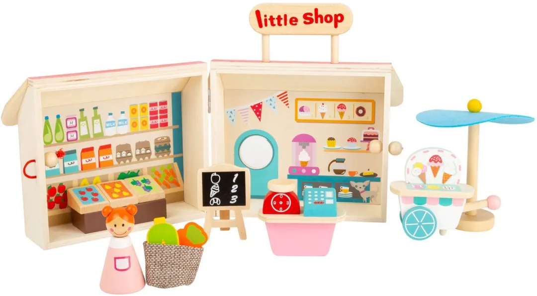 Small Foot Houten Meeneem Speelwinkel Poppenhuis - 15 Meubels