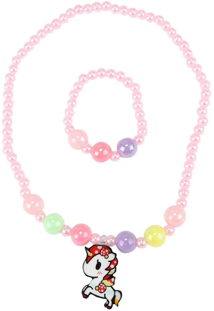 Toi-Toys Parelketting - Zachtroze - 2 Stuks