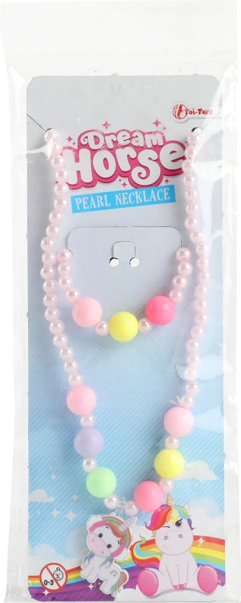 Toi-Toys Parelketting - Zachtroze - 2 Stuks