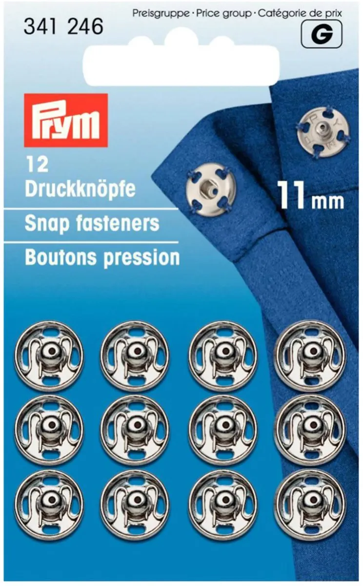 Prym Aannaaidrukknopen 11mm - Zilverkleurig - 12 Stuks - afbeelding 6 van 6