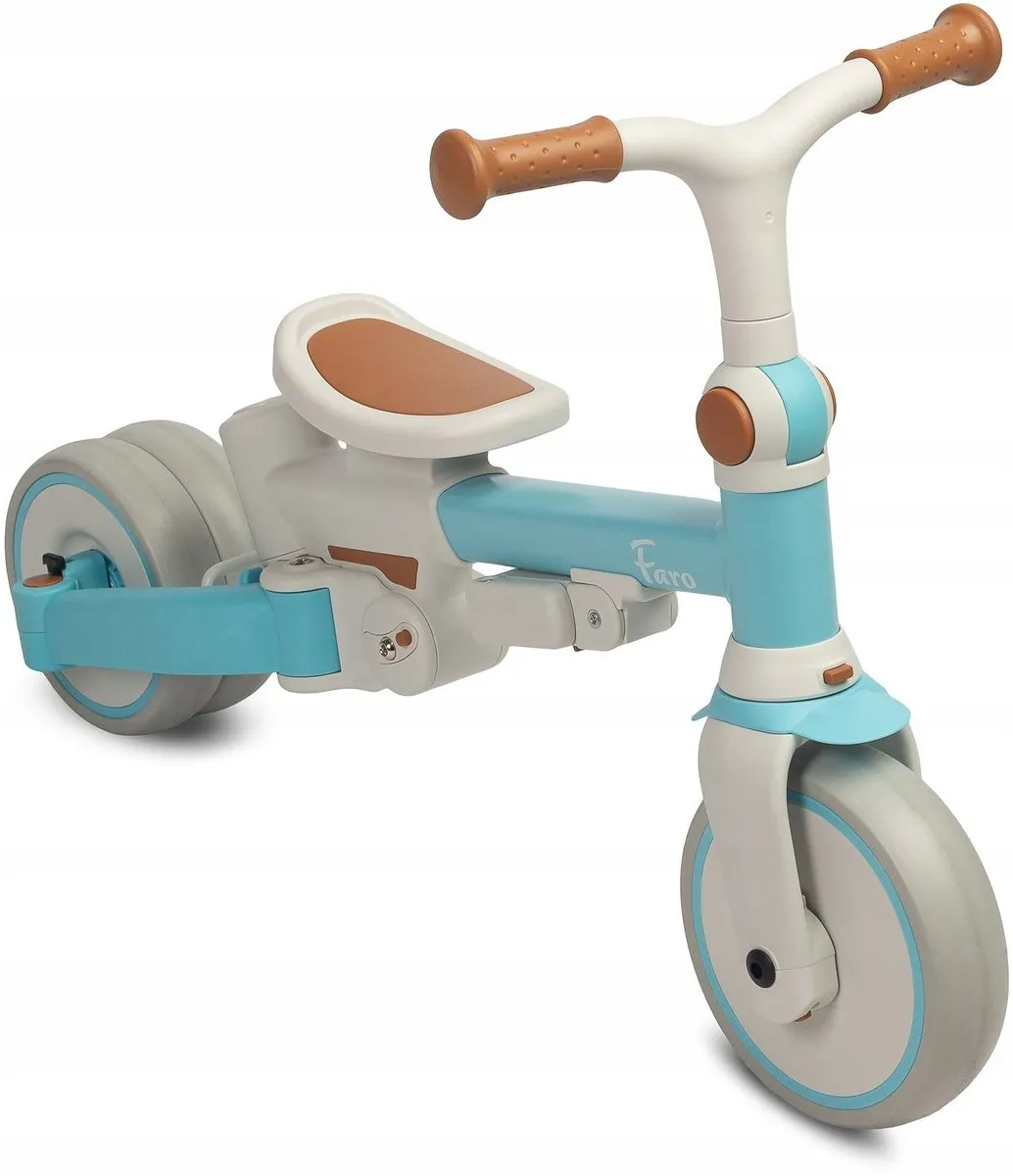 Toyz Faro Loopfiets 3-wieler 2-in-1 - Bruin/Blauw/Wit