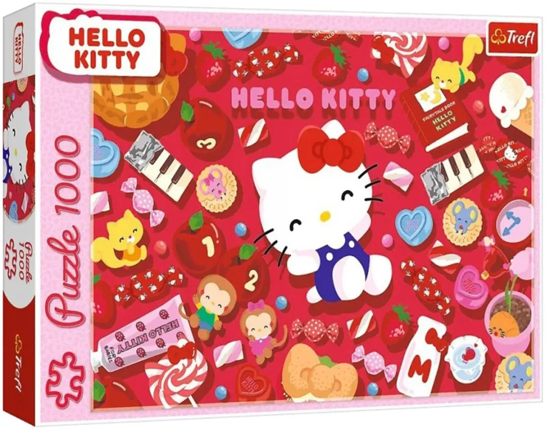 Trefl Hello Kitty Puzzel 1000 Stuks - Wit/Rood/Rose