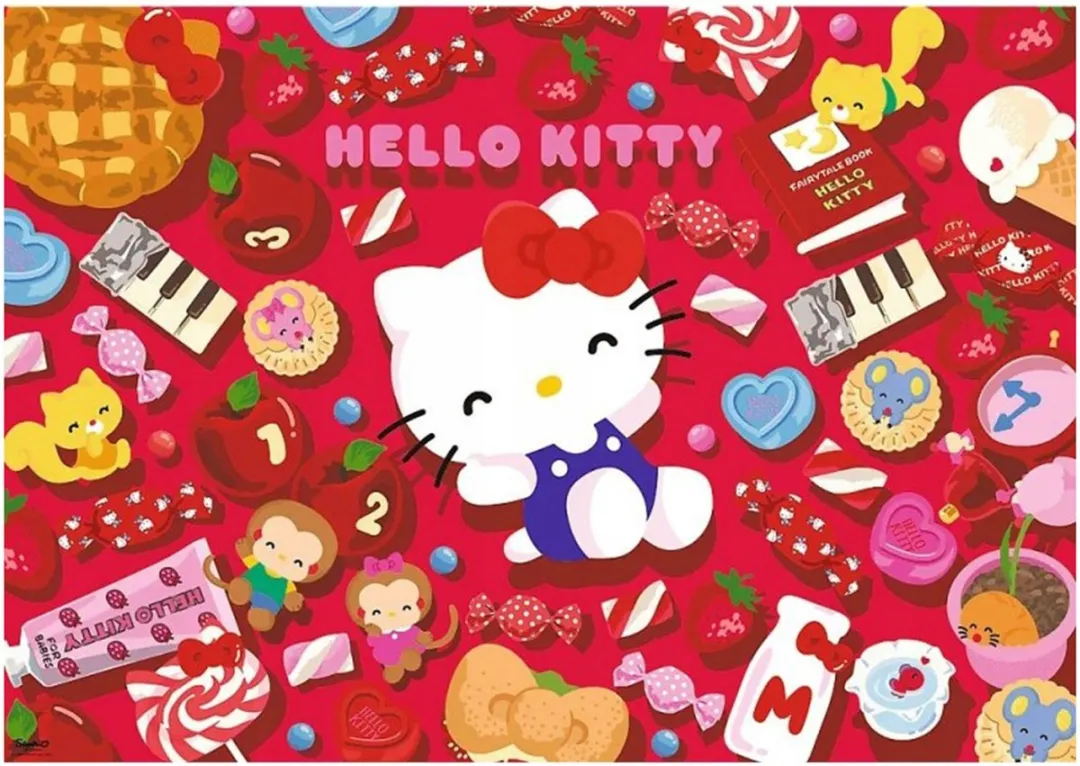 Trefl Hello Kitty Puzzel 1000 Stuks - Wit/Rood/Rose