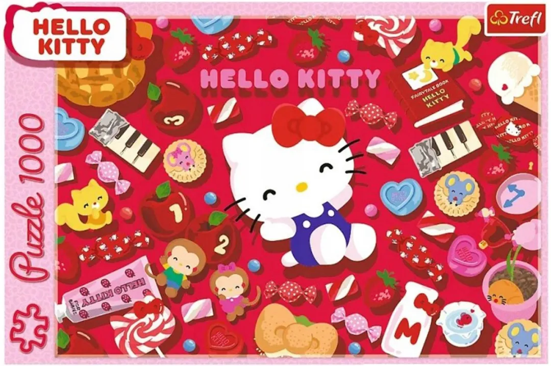 Trefl Hello Kitty Puzzel 1000 Stuks - Wit/Rood/Rose