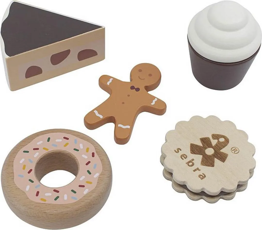 Sebra Houten Cake & Koekjes Speelset